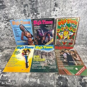 Vtg High Times Magazine Lot 6 Issues 1978 1979 Counterculture Cannabis Retro 70s